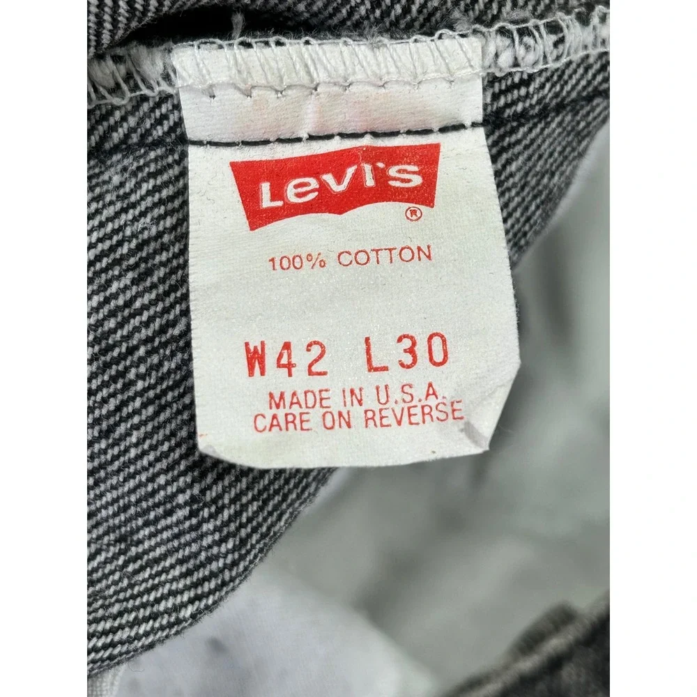 Vintage Levi's 540 Men's 42 Jeans‎ Black Denim Baggy Y2K Faded USA Relaxed